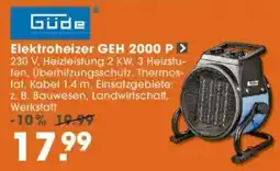 V Baumarkt Güde Elektroheizer GEH 2000 P Angebot