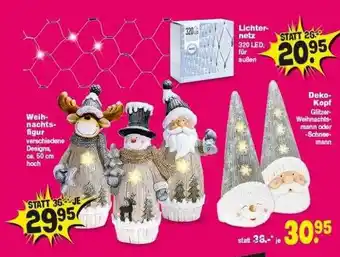 Repo Markt Weihnachts Figur, Lichternetz, Dekokopf Angebot