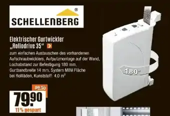 V Baumarkt SCHELLENBERG Elektrischer Gurtwickler ,,Rollodrive 35" Angebot