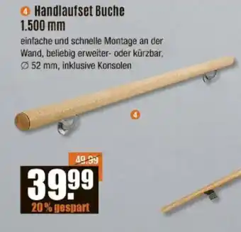 V Baumarkt Handlaufset Buche 1.500 mm Angebot