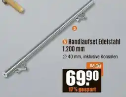 V Baumarkt Handlaufset Edelstahl 1.200 mm Angebot