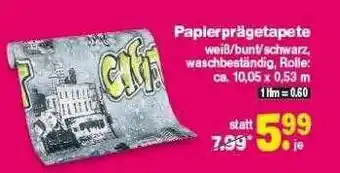 Repo Markt Papierprägetapete Angebot