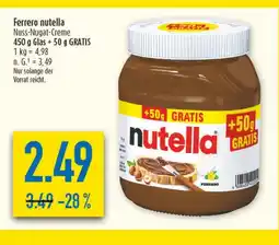 diska Ferrero nutella Nuss-Nugat-Creme Angebot