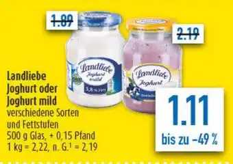 diska Landliebe Joghurt oder Joghurt mild Angebot