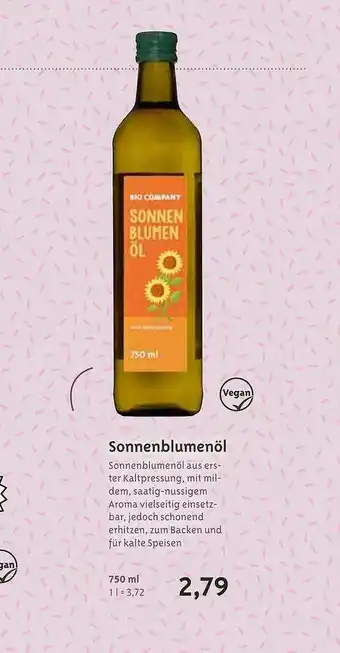 Biocompany Sonnenblumenöl Angebot