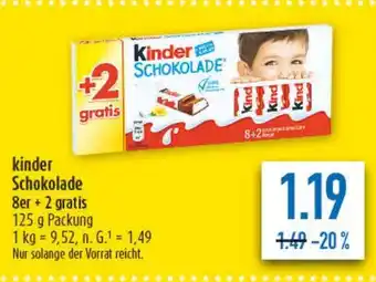 diska kinder Schokolade 8er + 2 gratis Angebot