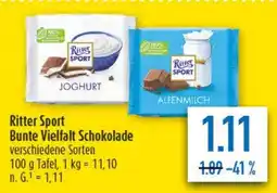 diska Ritter SPORT Bunte Vielfalt Schokolade Angebot