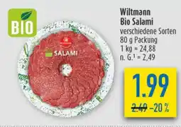 diska Wiltmann Bio Salami Angebot