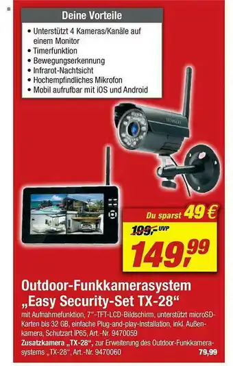 toom Baumarkt Outdoor-funkkamerasystem „easy Security-set Tx-28“ Angebot