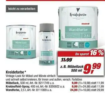 toom Baumarkt Kreidefarbe Angebot