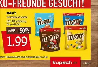 Kupsch M&m's Angebot