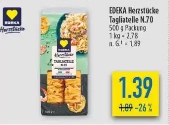 diska EDEKA Herzstücke Tagliatelle N.70 Angebot