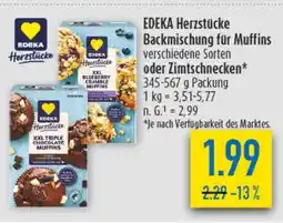 diska EDEKA Herzstücke Backmischung für Muffins oder Zimtschnecken Angebot