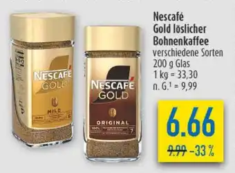 diska Nescafé Gold löslicher Bohnenkaffee Angebot