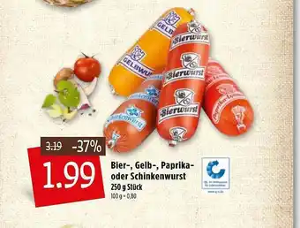 Kupsch Bier, Gelb-paprika Oder Schinkenwurst Angebot