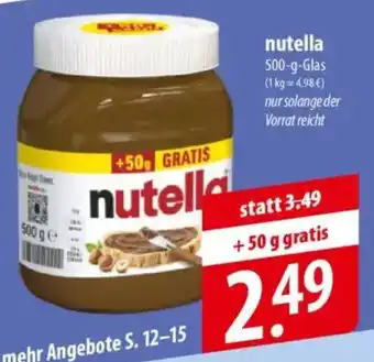 Famila Nord Ost nutella Angebot