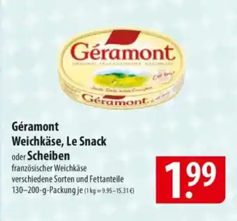 Famila Nord Ost Géramont Weichkäse, Le Snack oder Scheiben Angebot