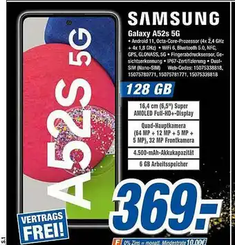 Expert Klein Samsung Galaxy A52s 5g Angebot