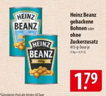 Famila Nord Ost Heinz Beanz gebackene Bohnen oder ohne Zuckerzusatz Angebot