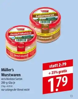 Famila Nord Ost Müller's Wurstwaren Angebot