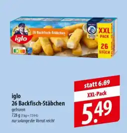 Famila Nord Ost iglo 26 Backfisch-Stäbchen Angebot