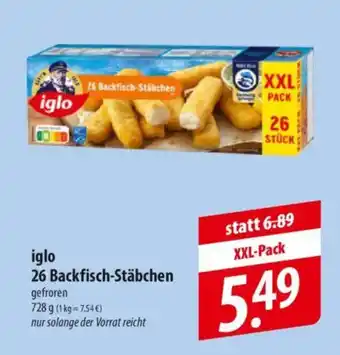 Famila Nord Ost iglo 26 Backfisch-Stäbchen Angebot