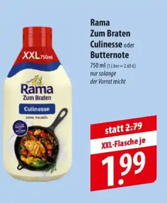 Famila Nord Ost Rama Zum Braten Culinesse oder Butternote Angebot