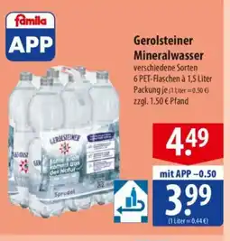 Famila Nord Ost Gerolsteiner Mineralwasser Angebot