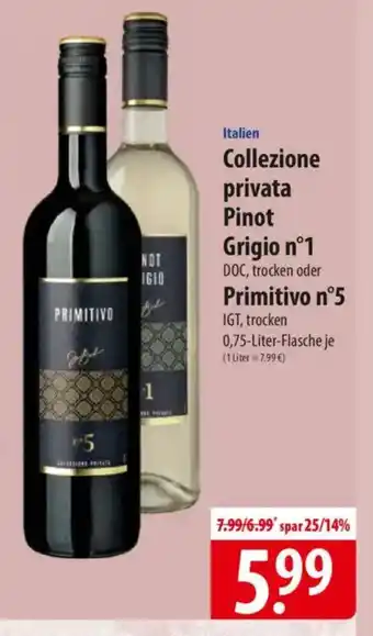 Famila Nord Ost Collezione privata Pinot Grigio nº1 Angebot