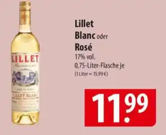 Famila Nord Ost Lillet Blanc oder Rosé Angebot