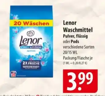 Famila Nord Ost Lenor Waschmittel Pulver, flüssig oder Pods Angebot