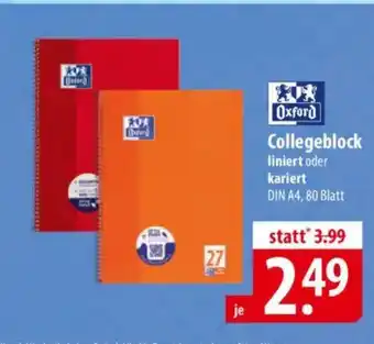 Famila Nord Ost Collegeblock Angebot