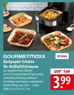 Famila Nord Ost GOURMETmaxx Backpapier-Schalen für Heißluftfritteusen Angebot