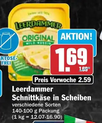 AEZ Leerdammer Schnittkäse in Scheiben Angebot