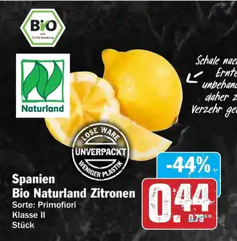 AEZ Spanien Bio Naturland Zitronen Angebot