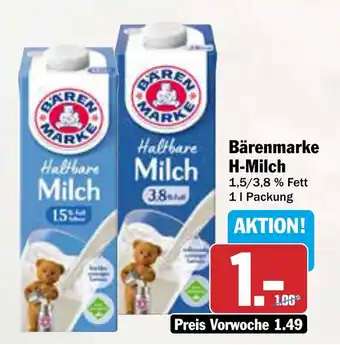 AEZ Haltbare Milch H-Milch Angebot