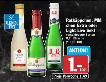 AEZ Rotkäppchen, MM chen Extra oder Light Live Sekt Angebot