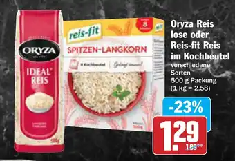 AEZ Oryza Reis lose oder Reis-fit Reis im Kochbeutel Angebot