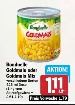 AEZ Bonduelle Goldmais oder Goldmais Mix Angebot