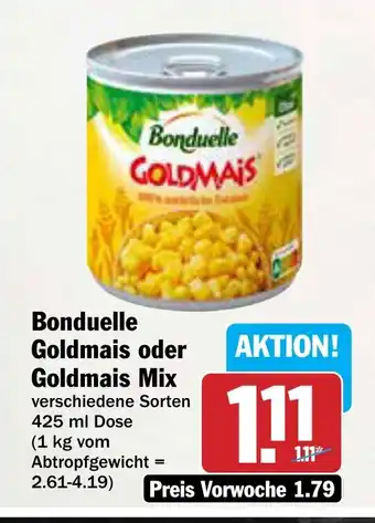 AEZ Bonduelle Goldmais oder Goldmais Mix Angebot