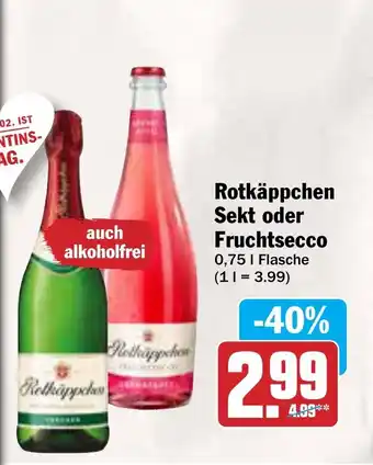 AEZ Rotkäppchen Sekt oder Fruchtsecco Angebot