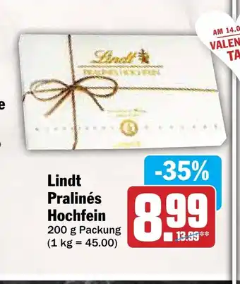 AEZ Lindt Pralinés Hochfein Angebot