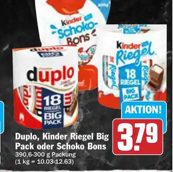 AEZ Duplo, Kinder Riegel Big Pack oder Schoko Bons Angebot