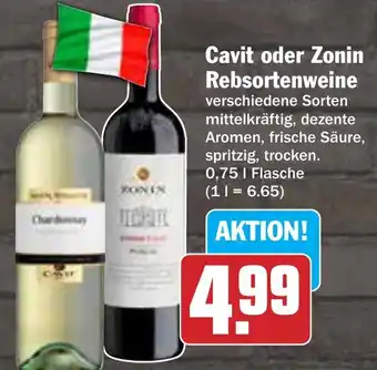 AEZ Cavit oder Zonin Rebsortenweine Angebot