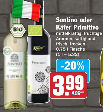 AEZ Sontino oder Käfer Primitivo Angebot