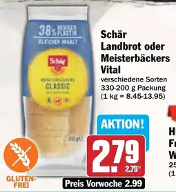 AEZ Schär Landbrot oder Meisterbäckers Vital Angebot