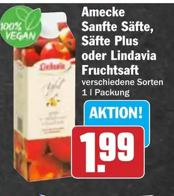 AEZ Amecke Sanfte Säfte, Säfte Plus oder Lindavia Fruchtsaft Angebot