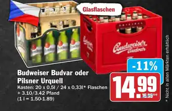 AEZ Budweiser Budvar oder Pilsner Urquell Angebot