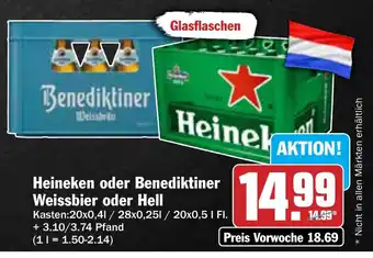 AEZ Heineken oder Benediktiner Weissbier oder Hell Angebot