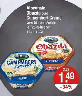 V Markt Alpenhain Obazda oder Camembert Creme Angebot